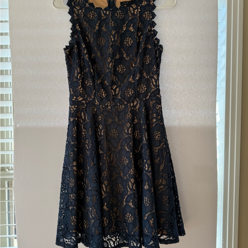 City Studio Navy Lace Mini Dress